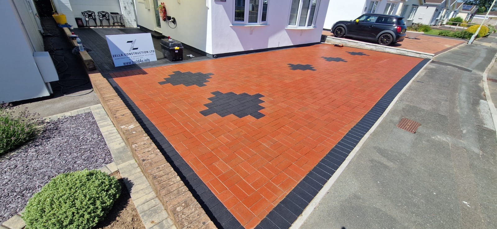 Block paving driveway completed by Zella Construction